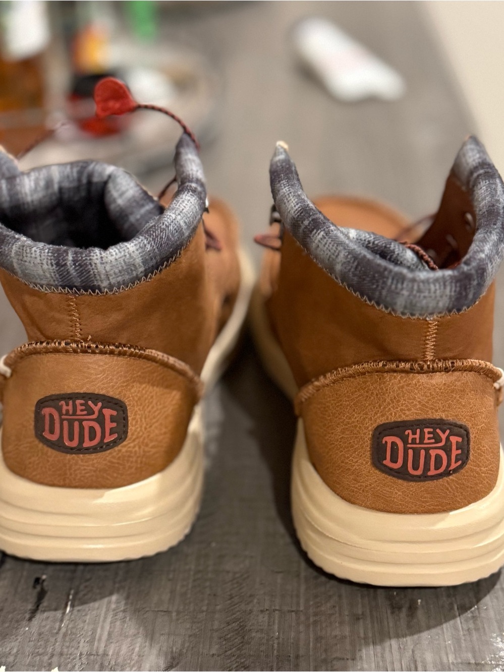 Mens Hey dude Brown Casual Chukka Boots with Padded Collar - Men's. - Picture 2 of 3